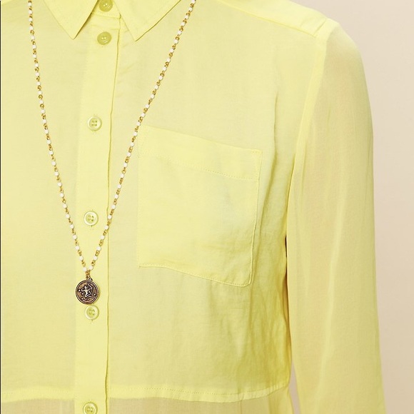 FREE PEOPLE sheer button down blouse - Picture 3 of 7